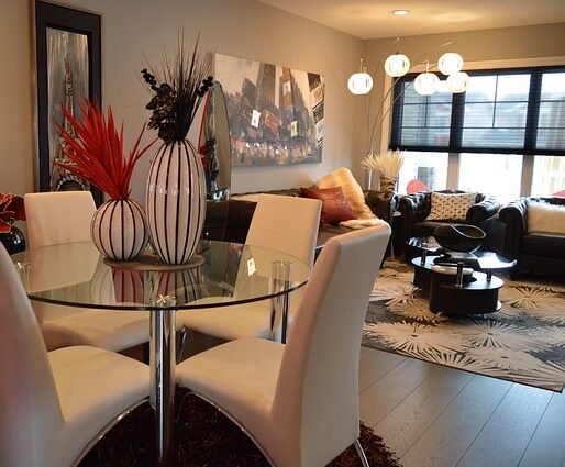 dining room, living room, furniture